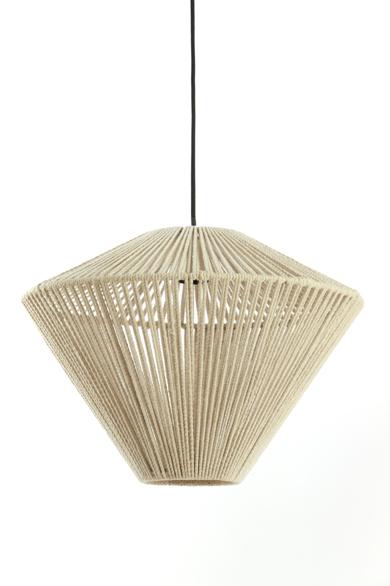 Suspension triple avec abat-jours en fil beige Light & Living Felida – Image 3