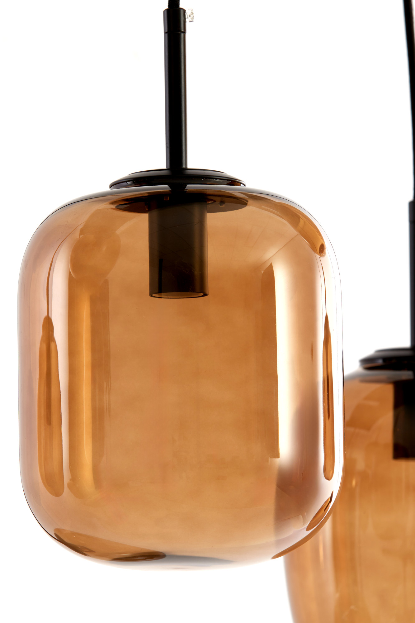 Suspension en verre couleur ambre Light & Living Mezza – Image 6