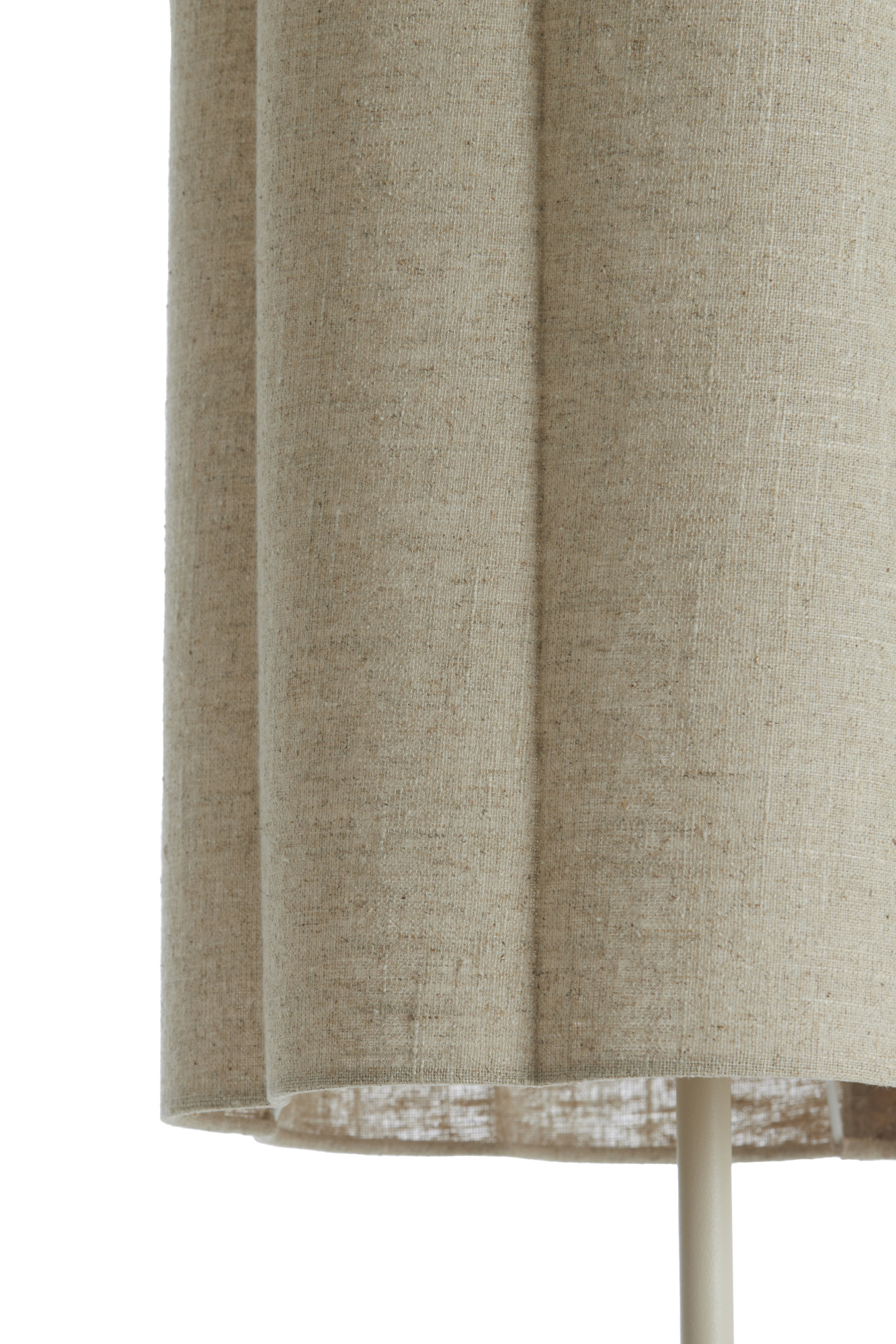 Lampadaire cylindrique en tissu beige style japandi Light & Living Fringe – Image 6