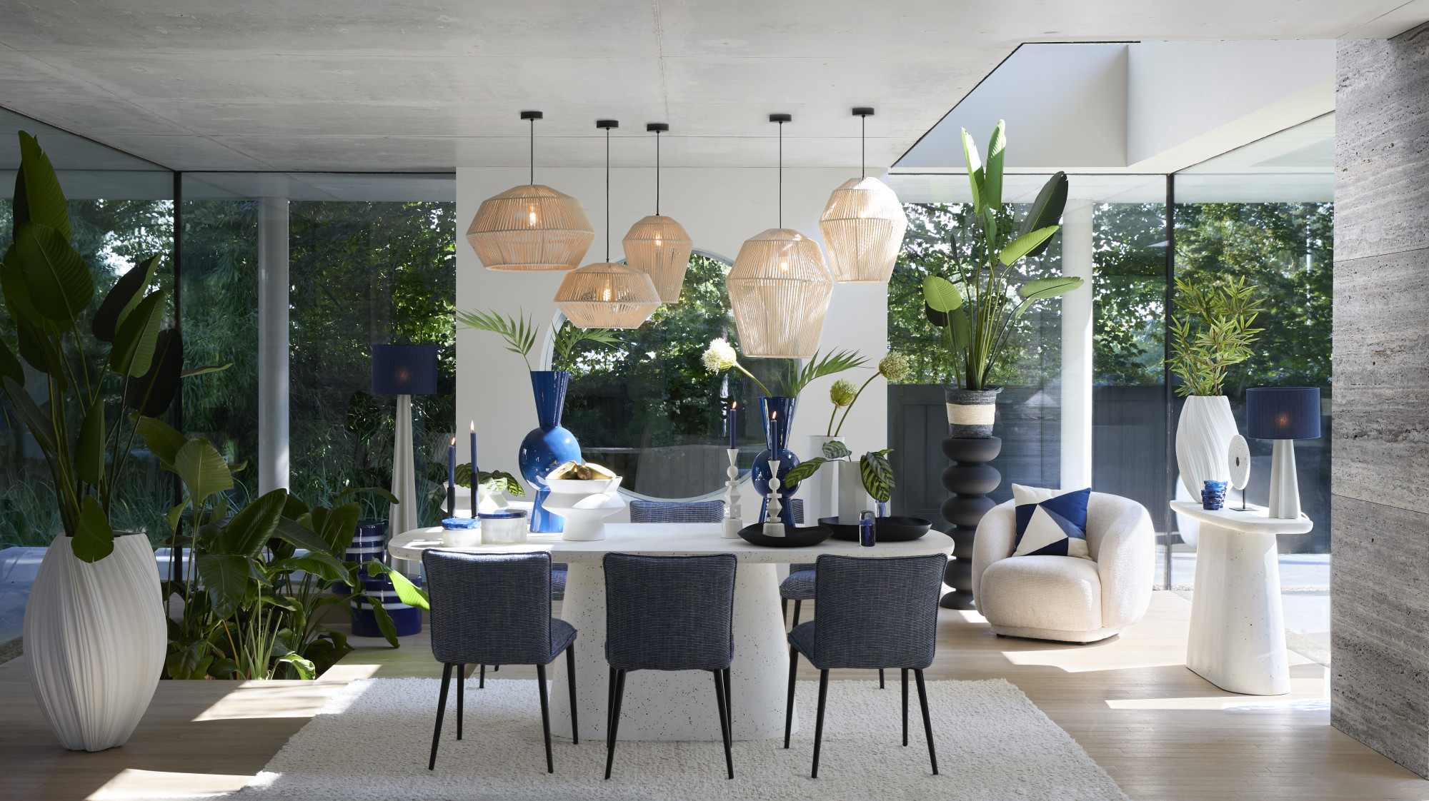 Suspension en fil beige clair Light & Living Deya – Image 4