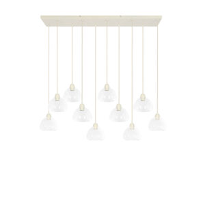 Ensemble de suspensions en verre transparent Light & Living Bisho
