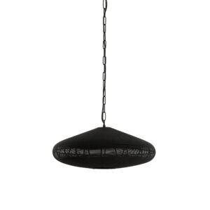Suspension ovale noire au style moderne Light & Living Bahoto