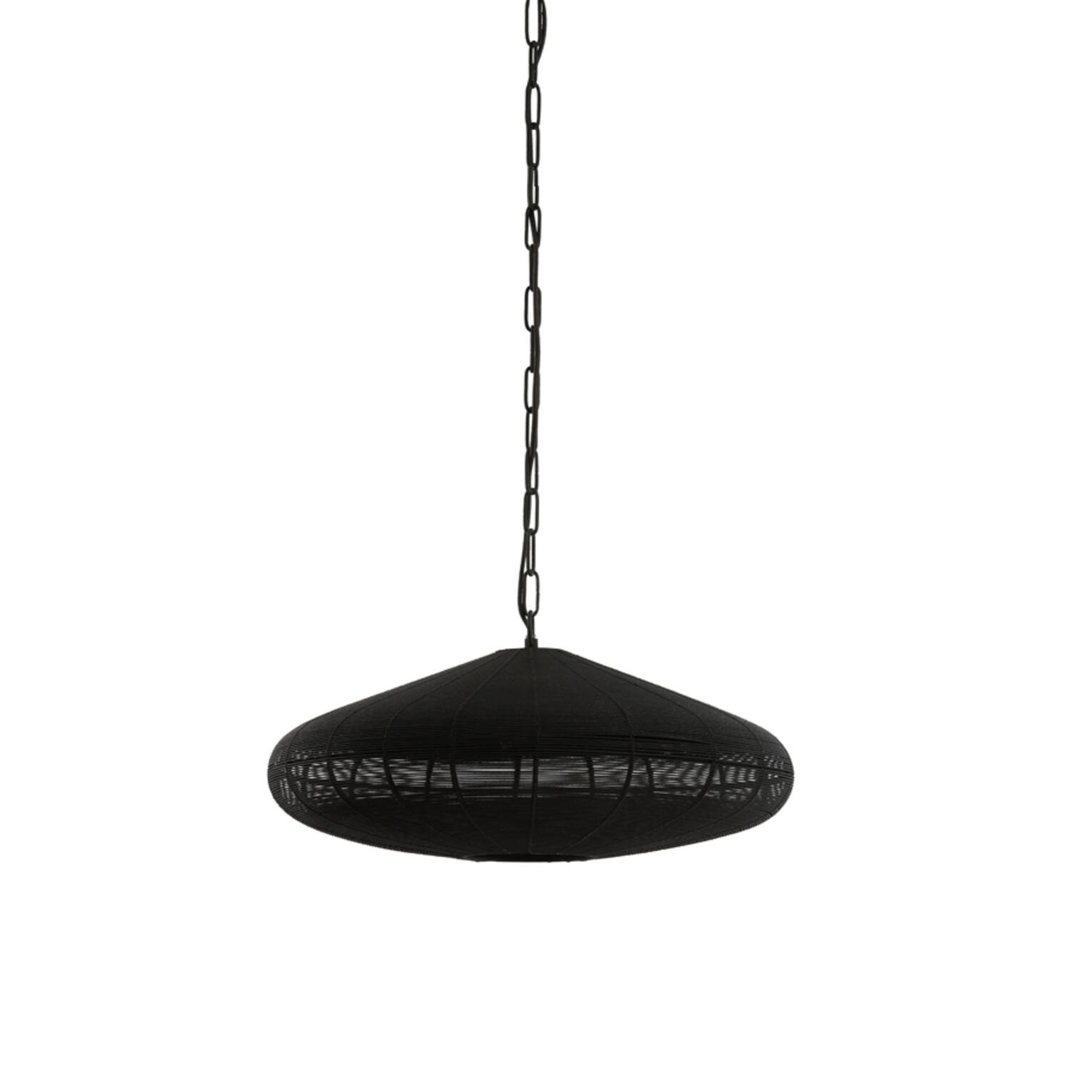 Suspension ovale noire au style moderne Light & Living Bahoto