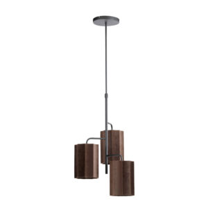 Suspension en velours marron Light & Living Edisa