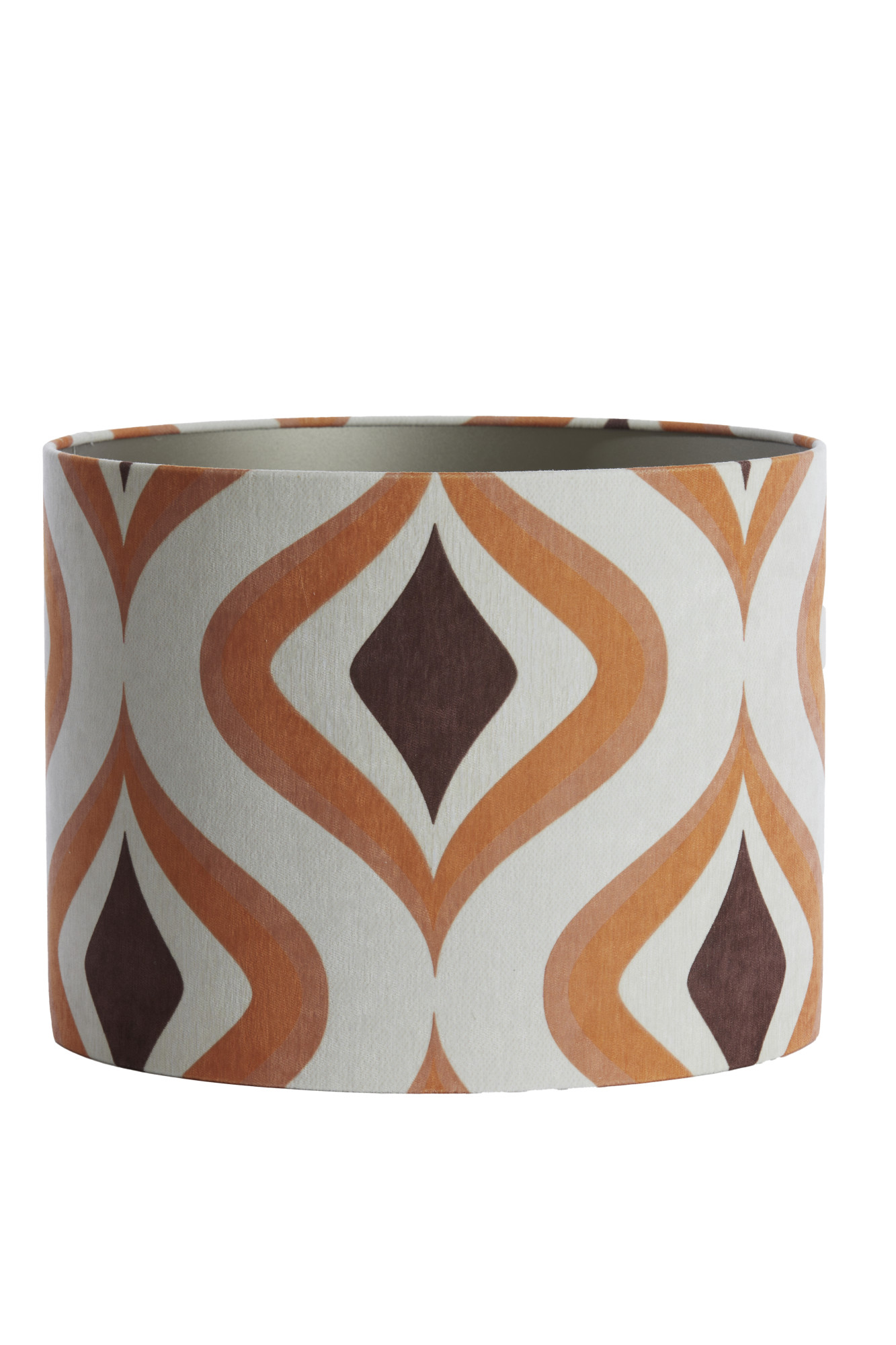 Abat-jour à motif rétro en teinte orange Light & Living Cookie – Image 2