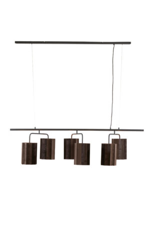 Alternative view of Suspension industrielle marron en métal Light & Living Edisa
