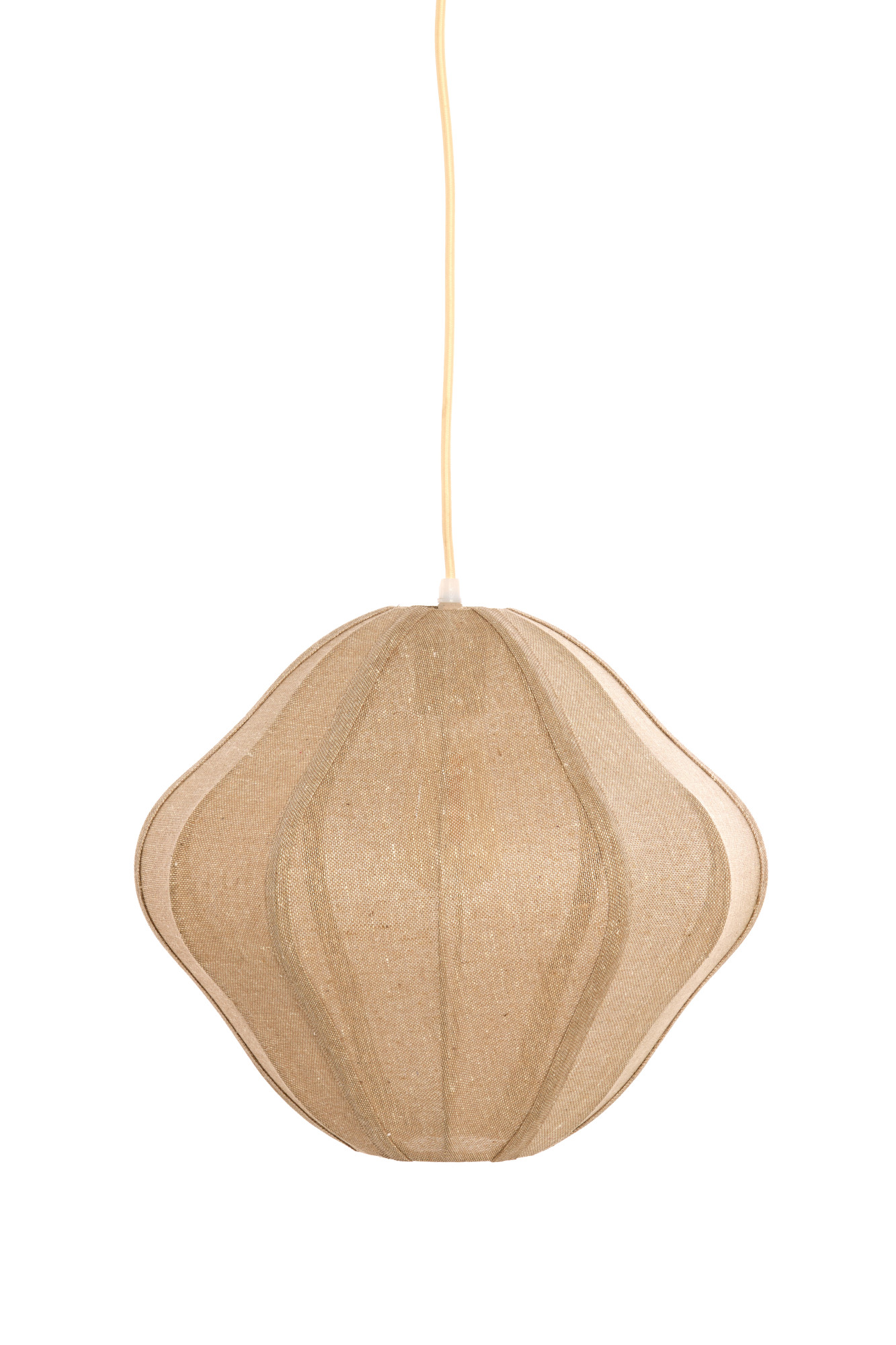 Suspension ovale en tissu beige Light & Living Sukau – Image 2