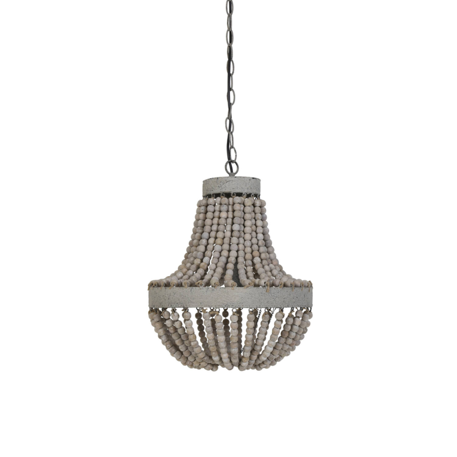 Suspension en perles de bois naturelles Light & Living Luna