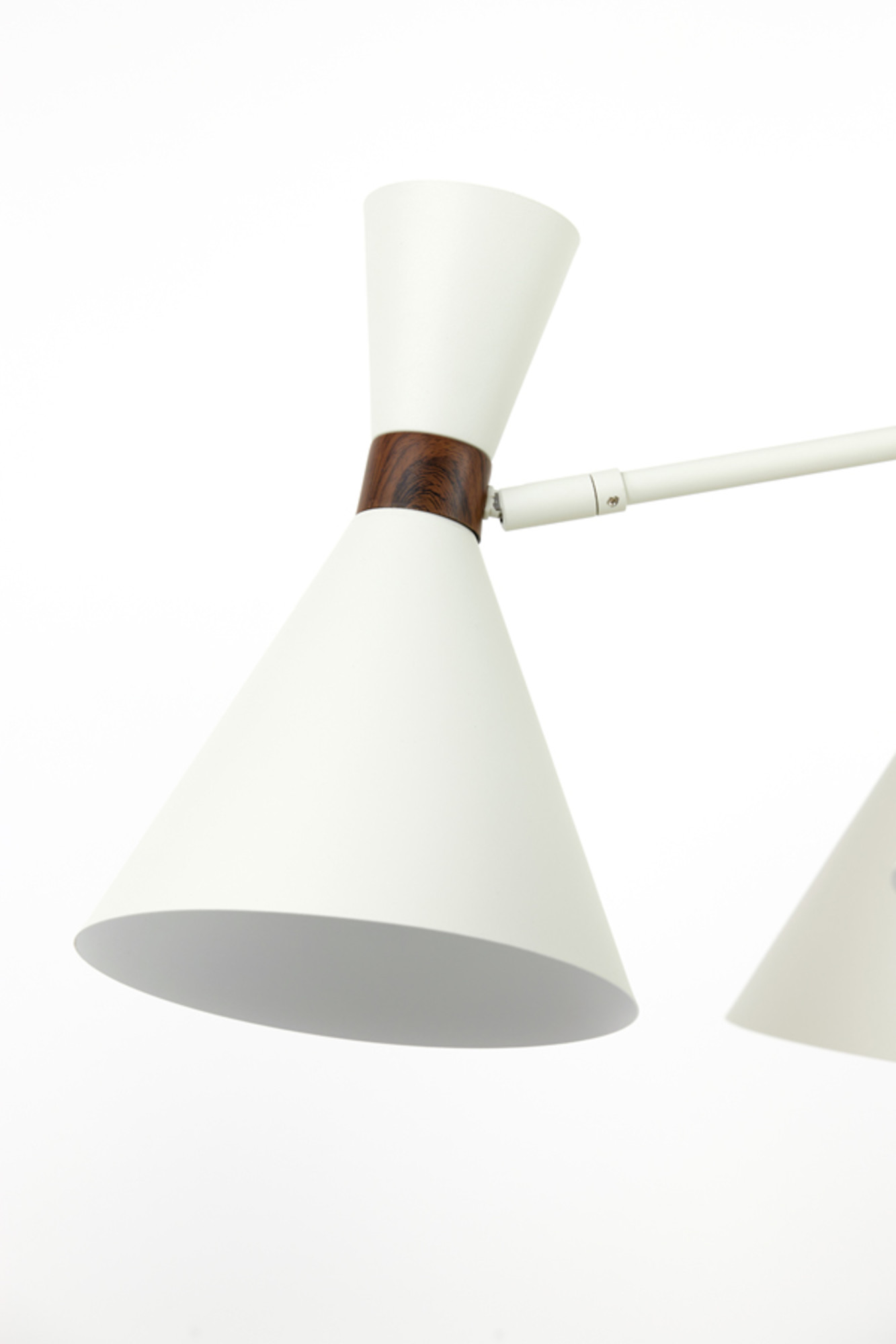 Suspension vintage en métal blanc Light & Living Hoodies – Image 3