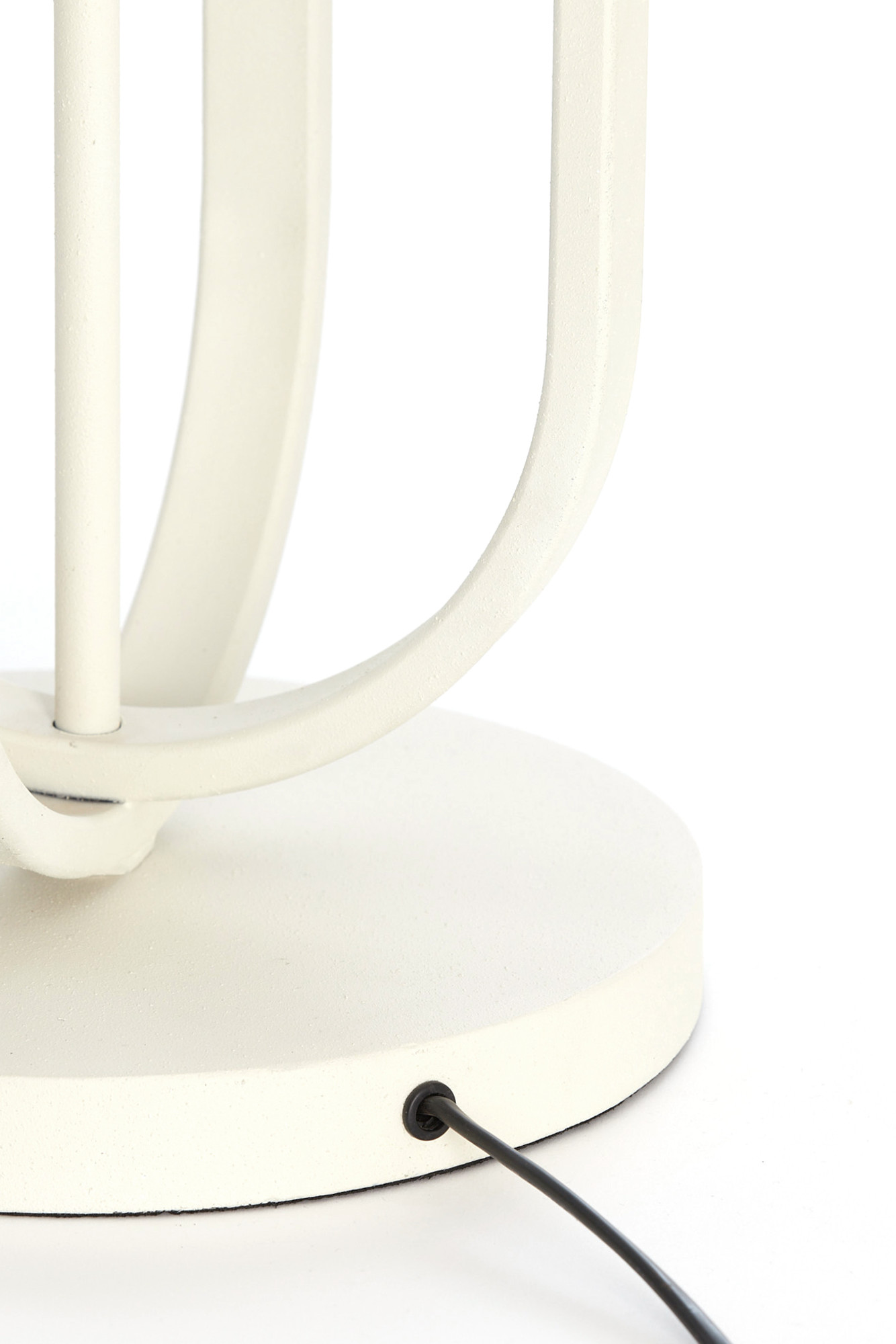 Piedestal de lampe en métal moderne blanche Light & Living Aster – Image 6