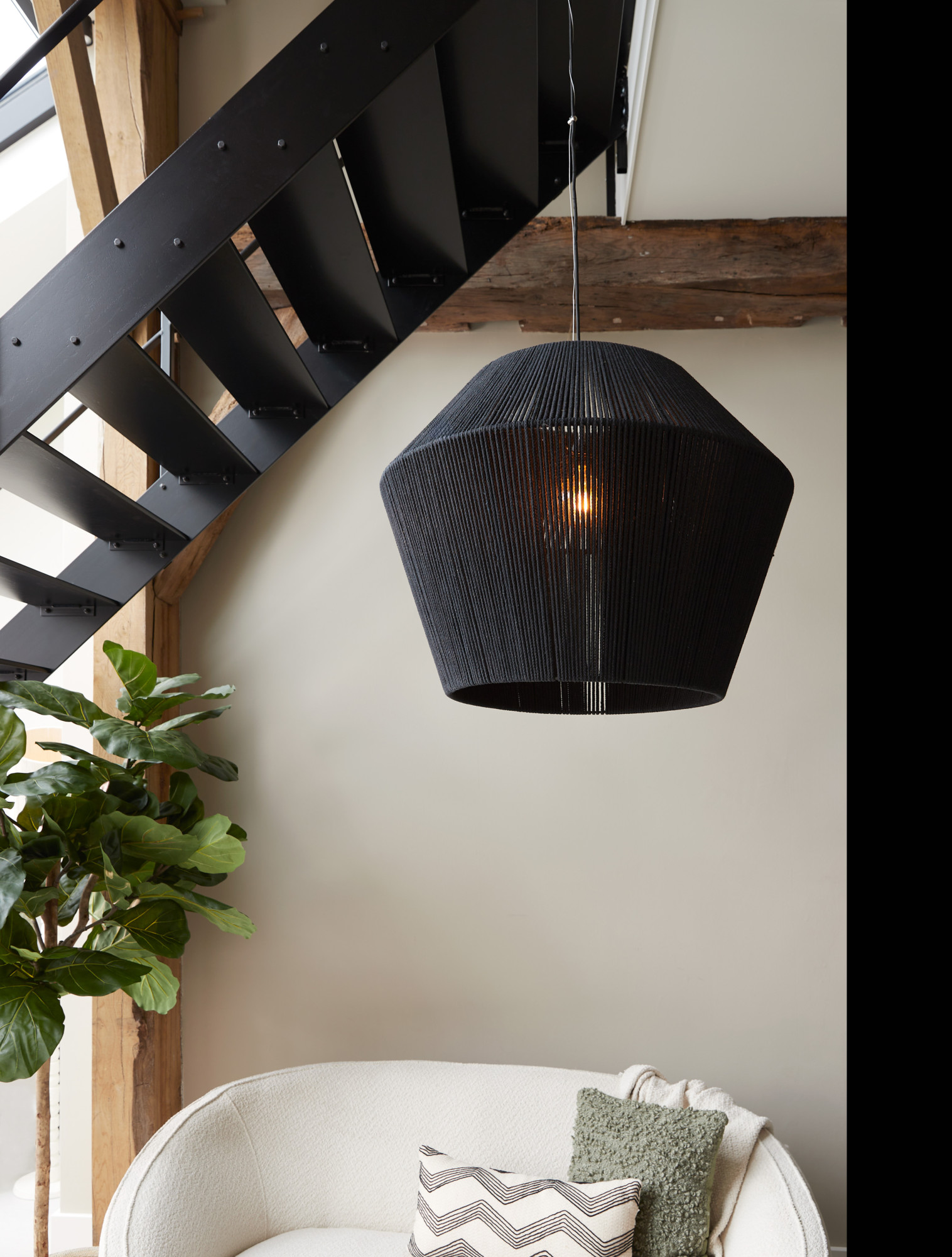 Suspension hexagonale noire Light & Living Agaro – Image 4