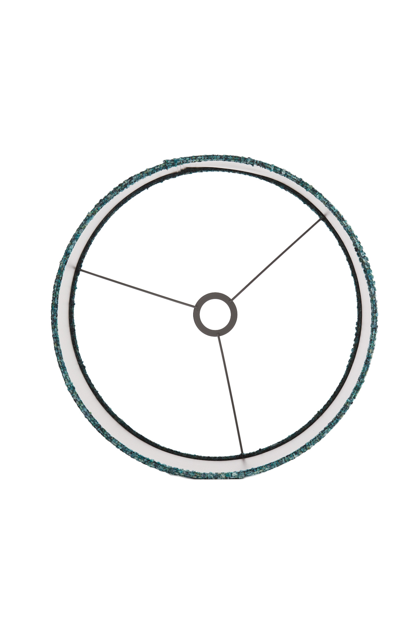 Abat-jour en tissu turquoise en forme de cylindre Light & Living Osire – Image 6