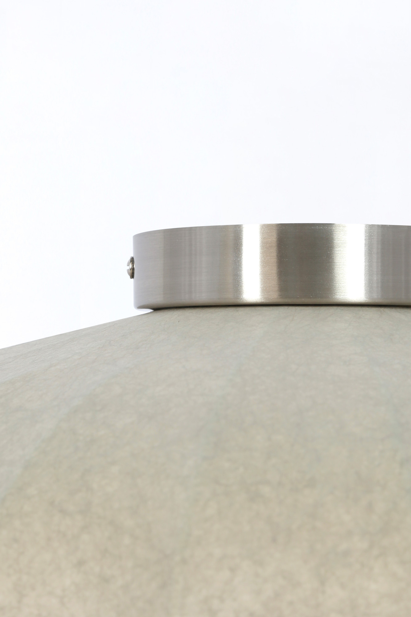 Plafonnier rond beige avec abat-jour en tissu Light & Living Fay – Image 6