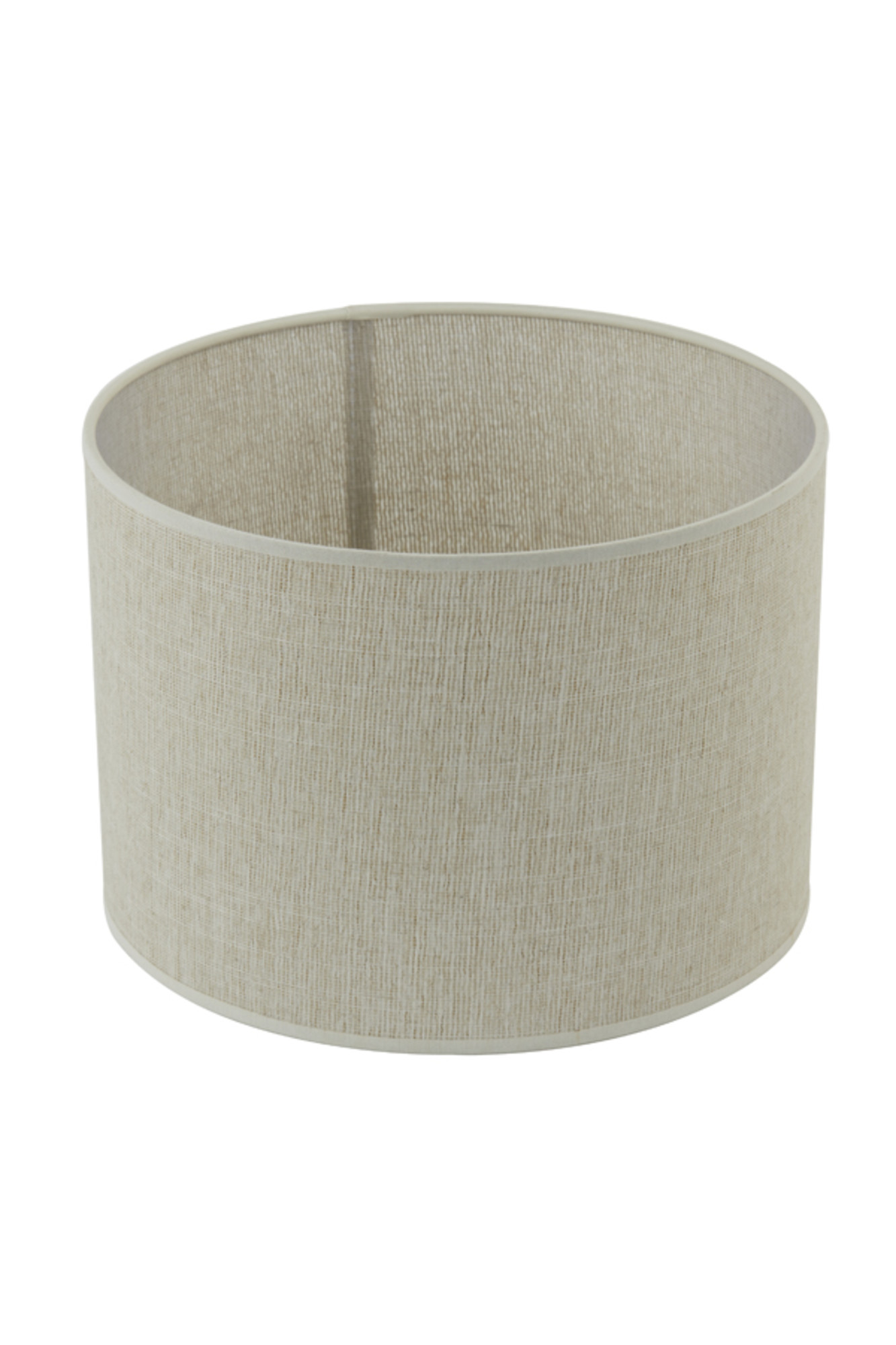 Abat-jour cylindrique en tissu beige Light & Living Breska – Image 3