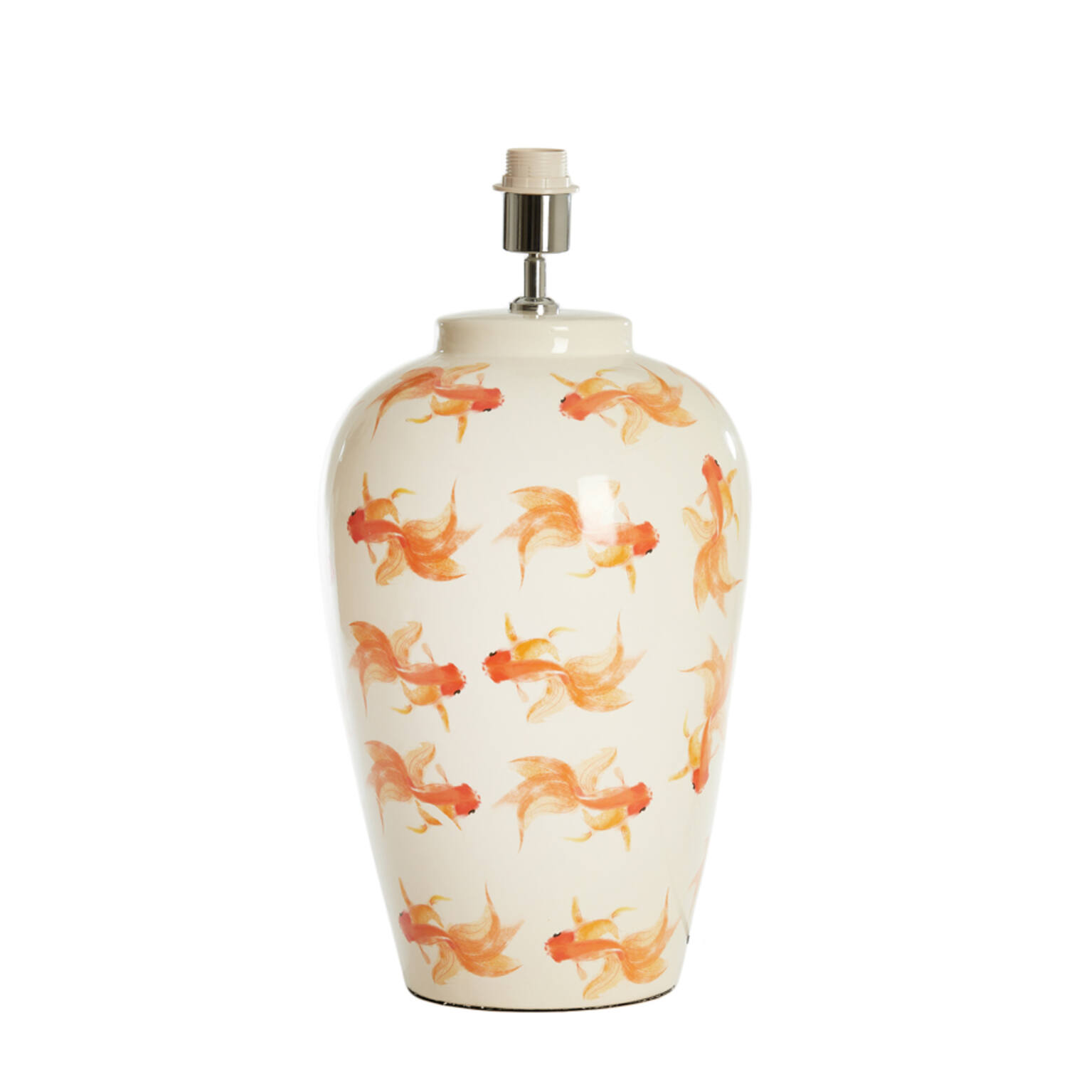 Socle de lampe en céramique avec des poissons Light & Living Fish