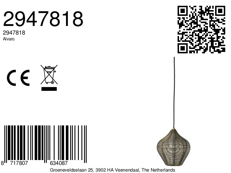 Suspension en rotin naturel Light & Living Alvaro – Image 9