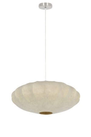 Alternative view of Suspension ronde crème avec abat-jour textile Light & Living Fay