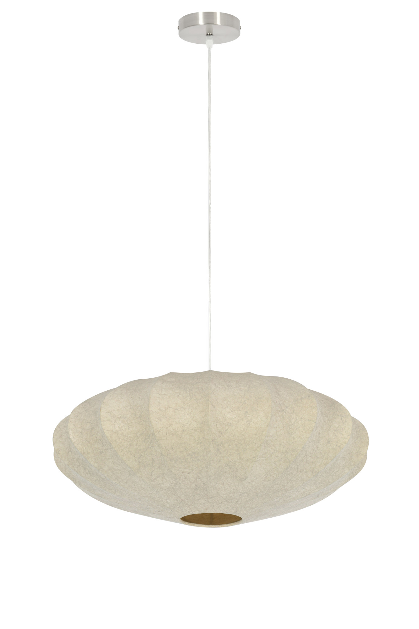 Suspension ronde crème avec abat-jour textile Light & Living Fay – Image 2