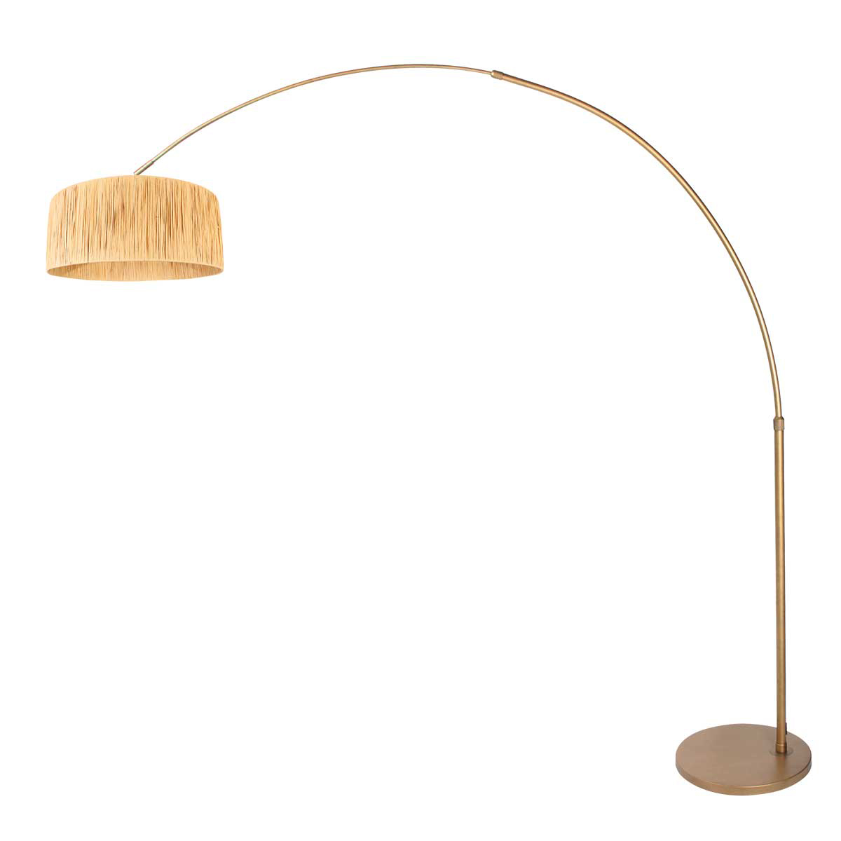 Lampadaire bronze classique avec abat-jour en jonc Steinhauer Sparkled Light – Image 2