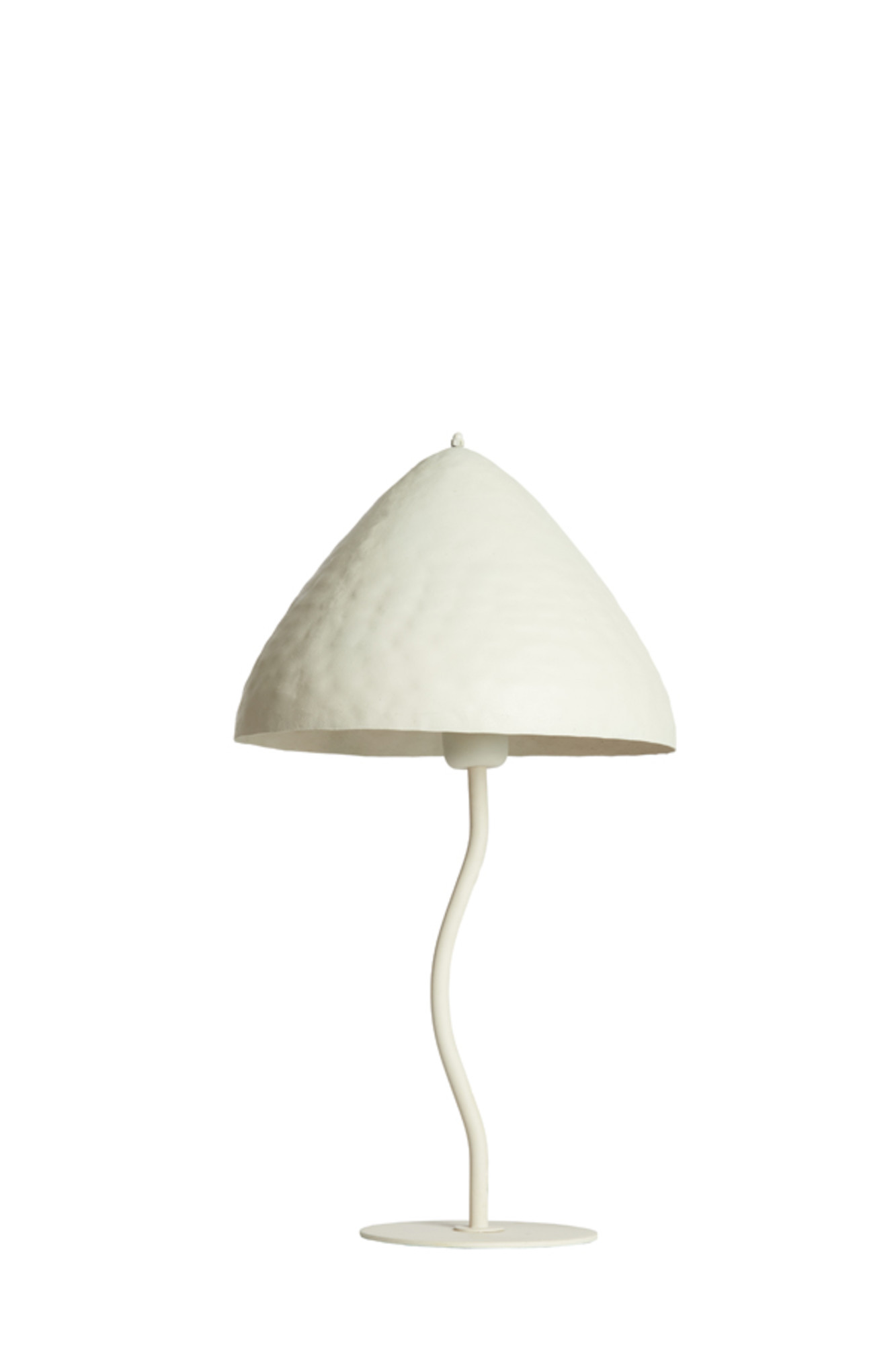 Lampe champignon courbée blanche style japandi Light & Living Elimo – Image 2