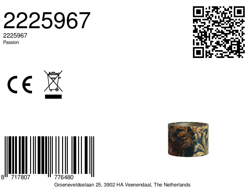 Abat-jour décoré avec motif de feuilles Light & Living Passion – Image 7