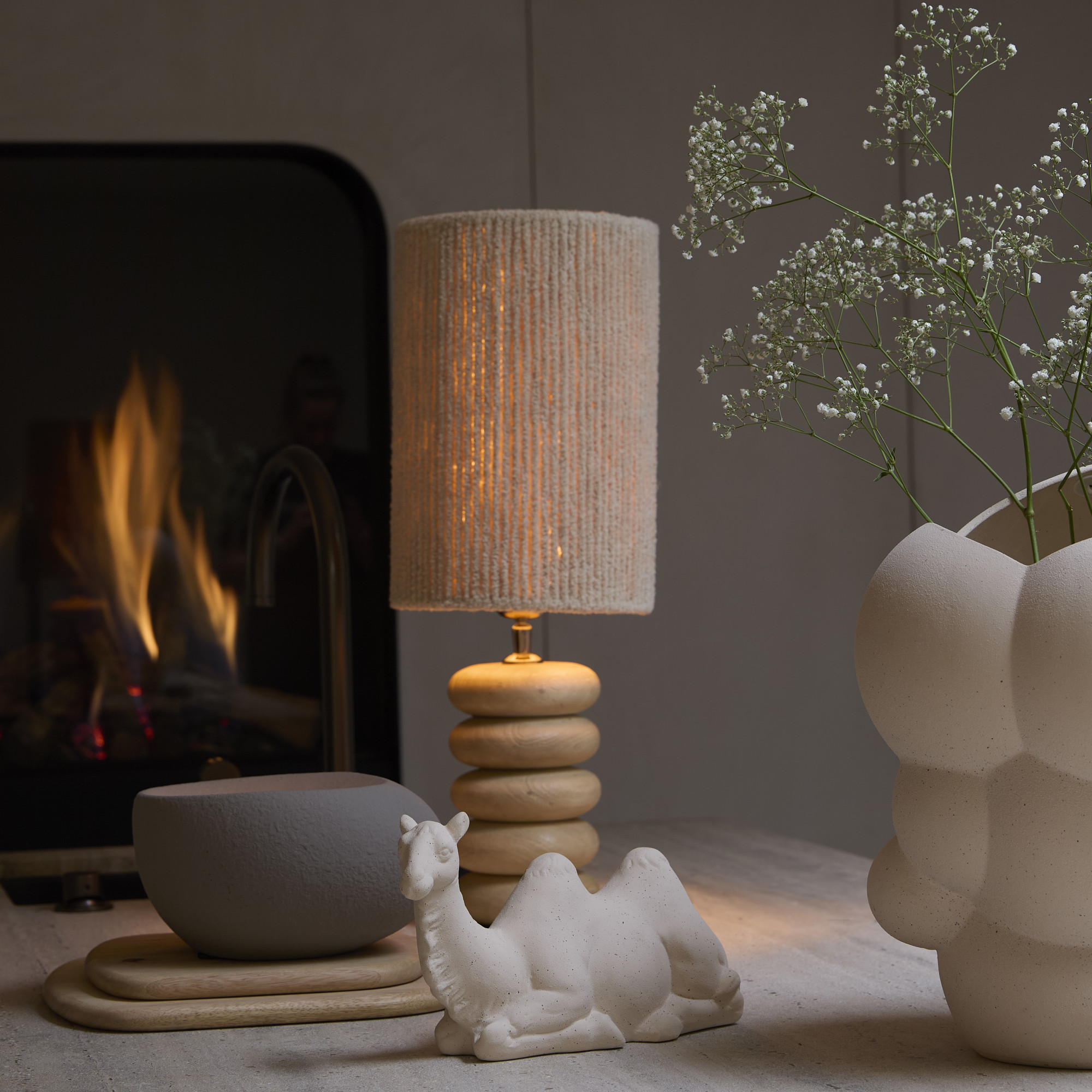 Abat-jour beige strié Light & Living Medana – Image 4