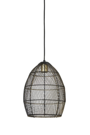 Alternative view of Suspension noire en fil au style industriel Light & Living Meya