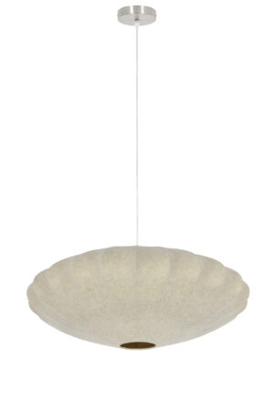Alternative view of Suspension avec abat-jour en tissu blanc Light & Living Fay