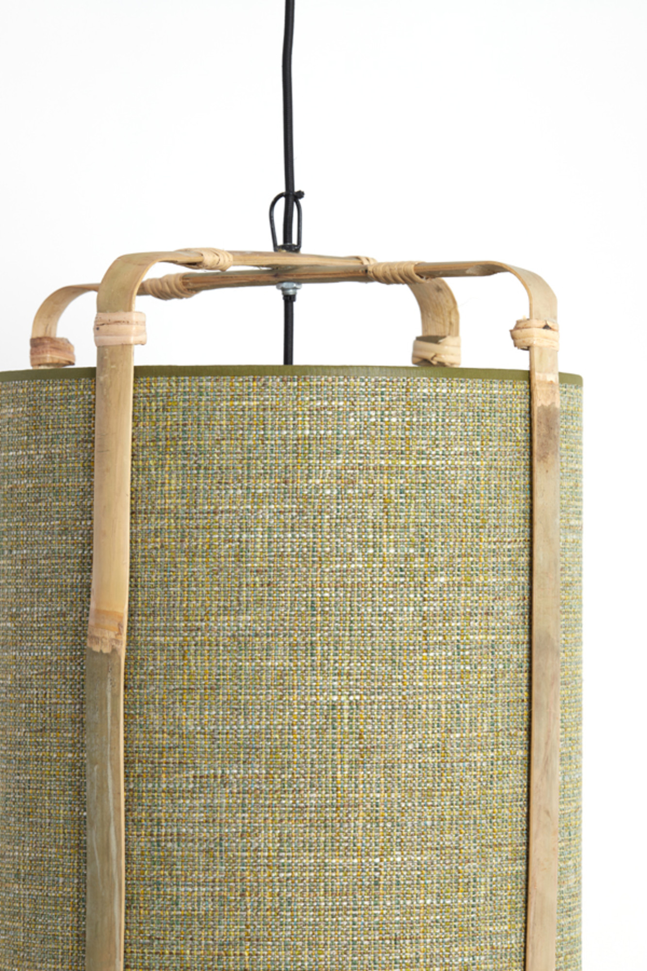 Suspension cylindrique verte pour ambiance cosy Light & Living Sendai – Image 4