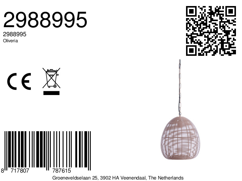 Suspension suspendue en rotin naturel Light & Living Oliveria – Image 6