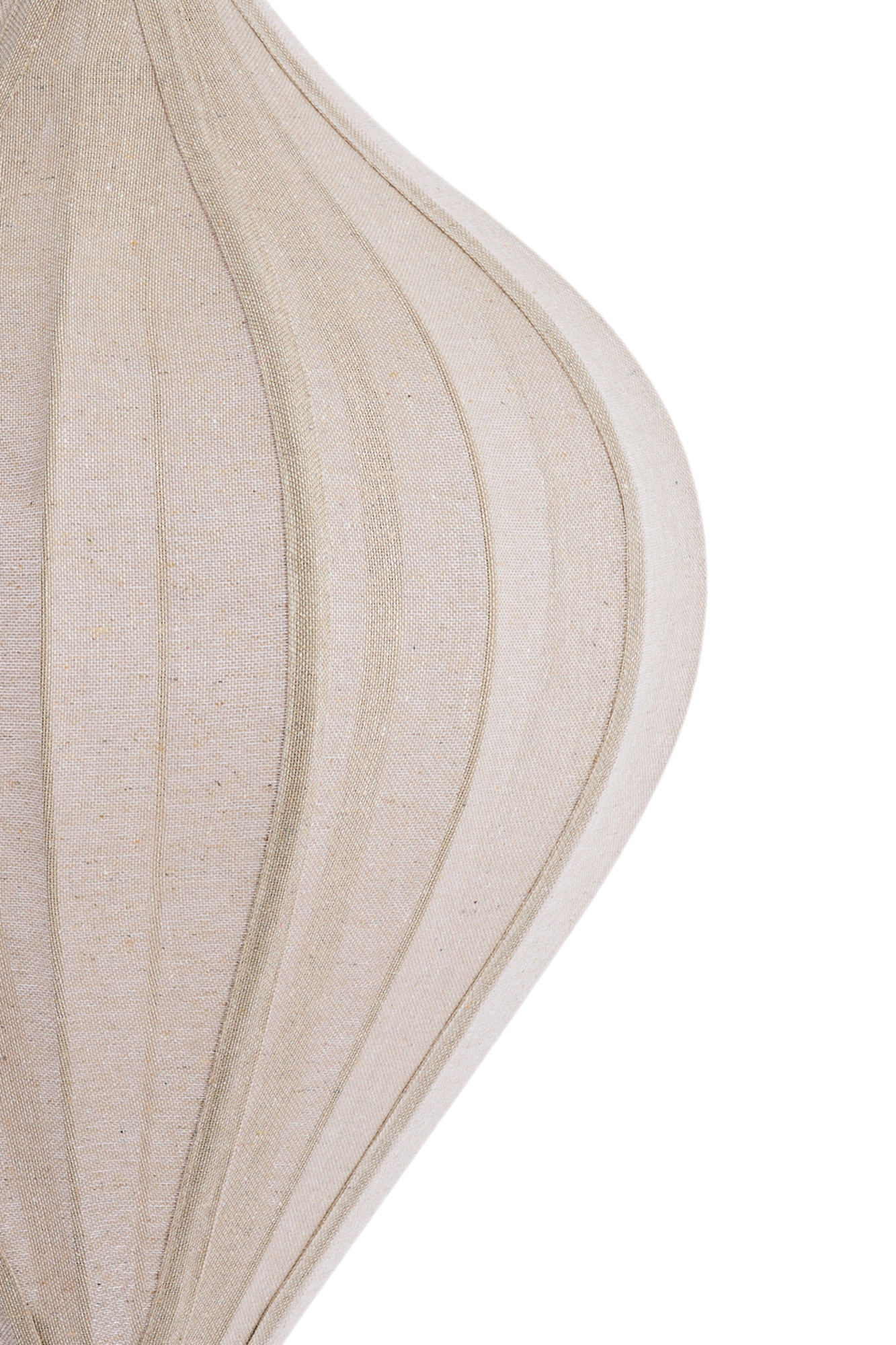 Suspension ovale avec abat-jour en tissu beige Light & Living Pasto – Image 4