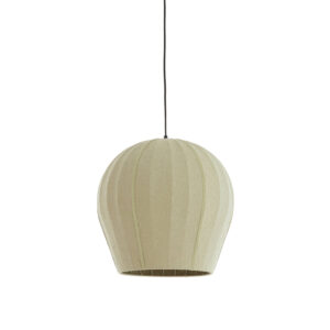 Suspension ovale en tissu beige Light & Living Zagori