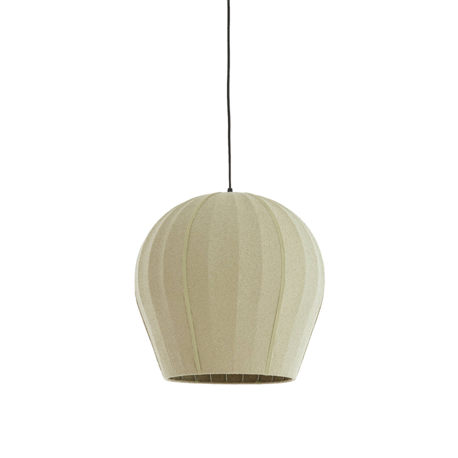 Suspension ovale en tissu beige Light & Living Zagori