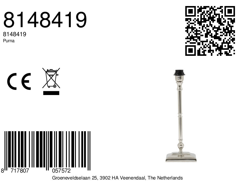 Lampes de table Light & Living Purna avec abat-jour unique – Image 3