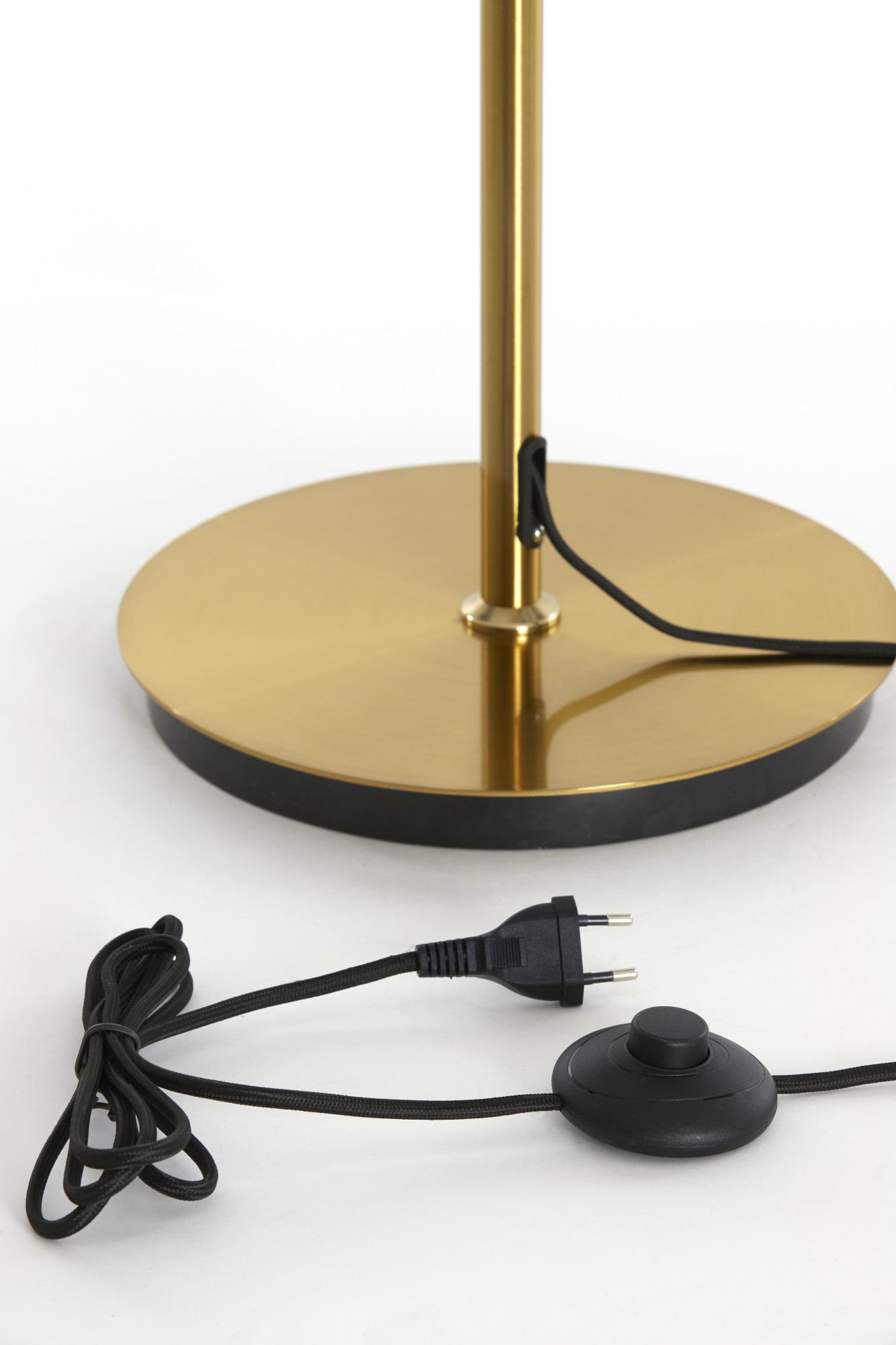 Lampadaire doré et vert avec verre strié Light & Living Fungo – Image 7