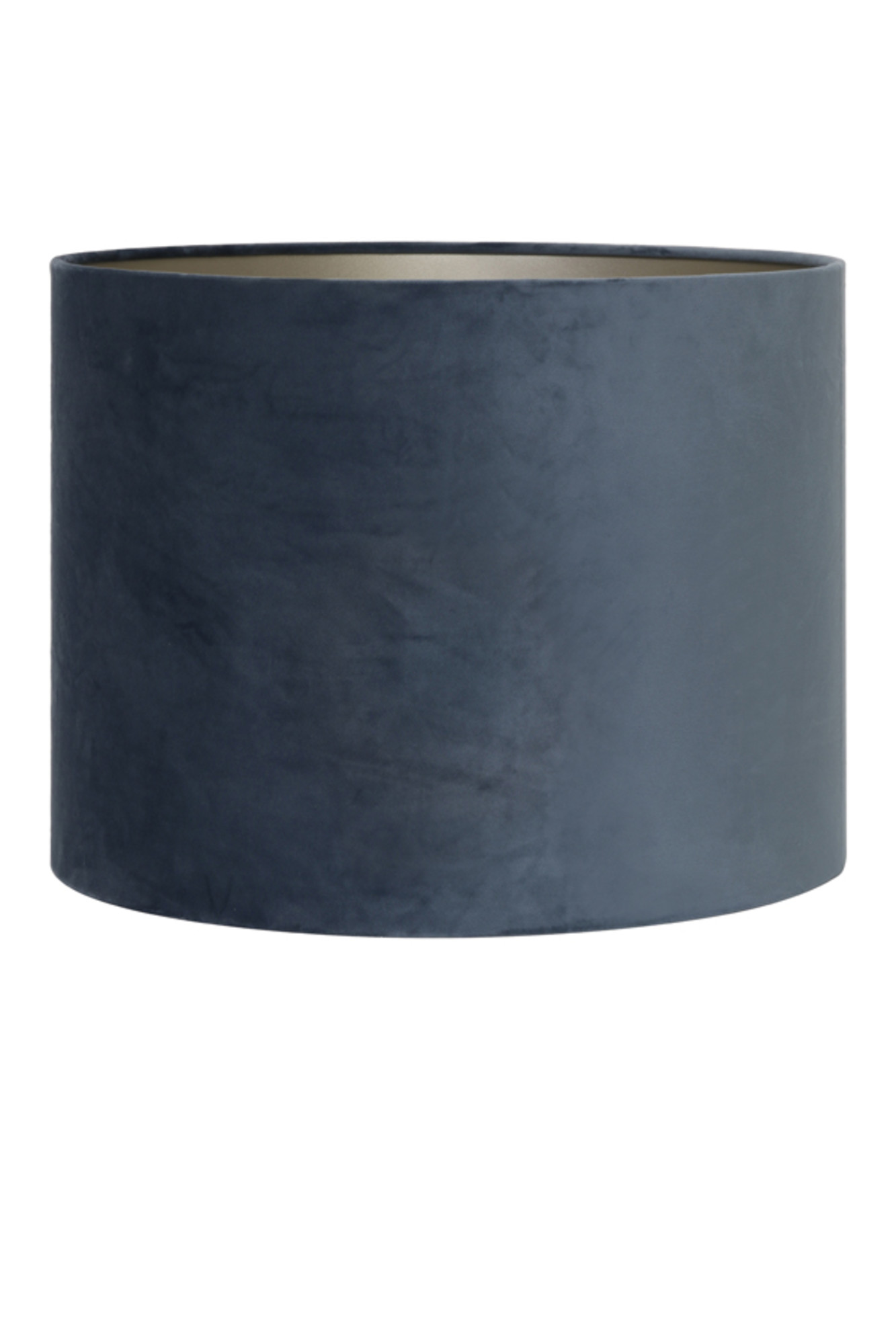 Abat-jour bleu en forme cylindrique Light & Living Velours – Image 2