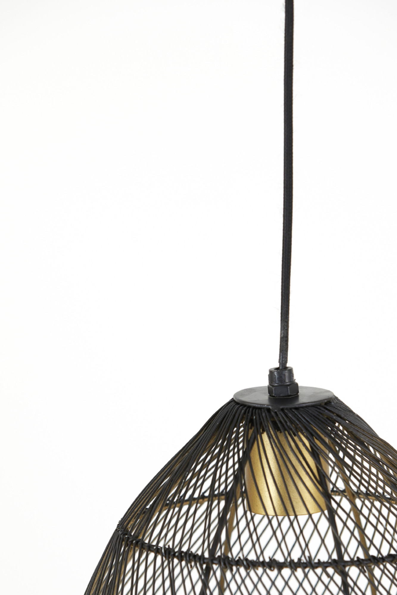 Suspension noire en fil au style industriel Light & Living Meya – Image 5