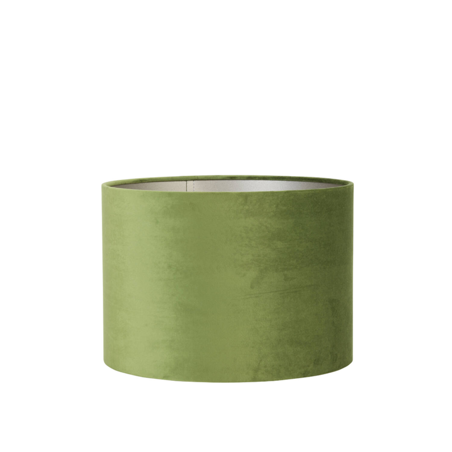 Abat-jour cylindrique en vert Light & Living Velours
