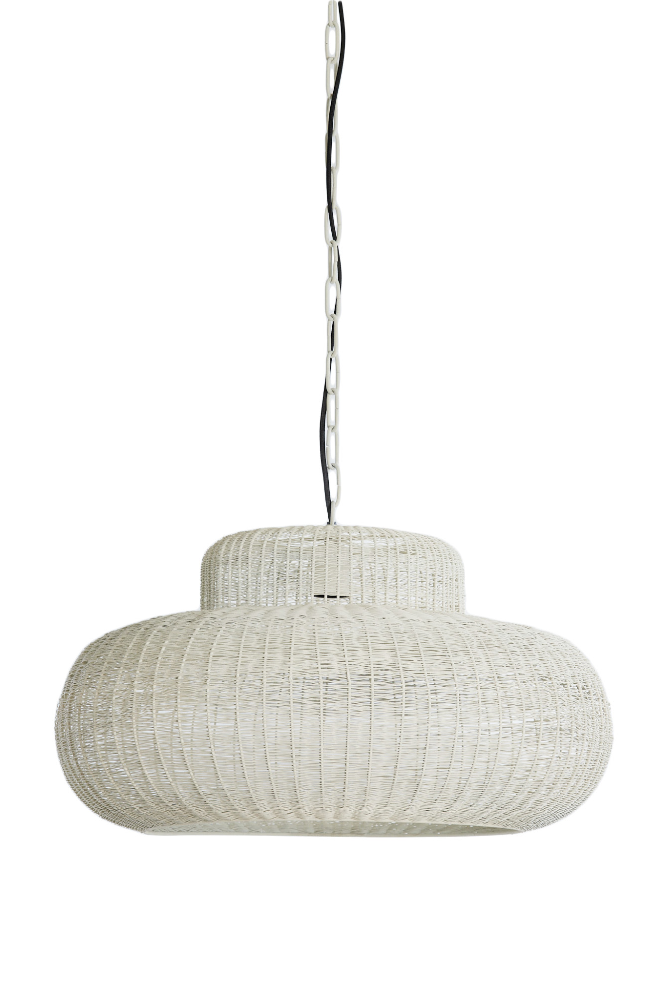 Suspension en rotin tressé blanc Light & Living Piedra – Image 2