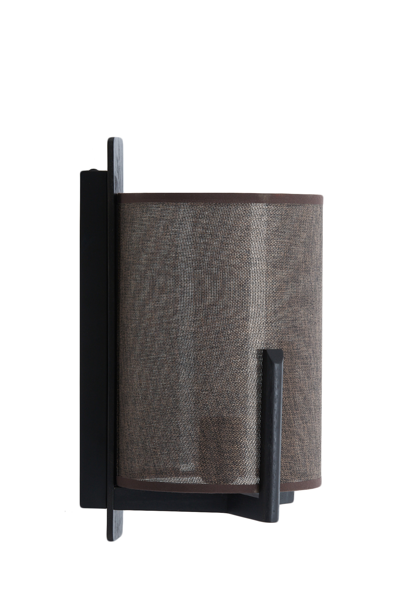 Abat-jour cylindrique marron en tissu Light & Living Litto – Image 3