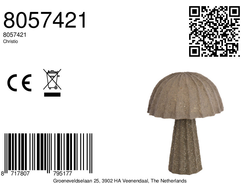 Lampe de table marron en forme de champignon Light & Living Christio – Image 5