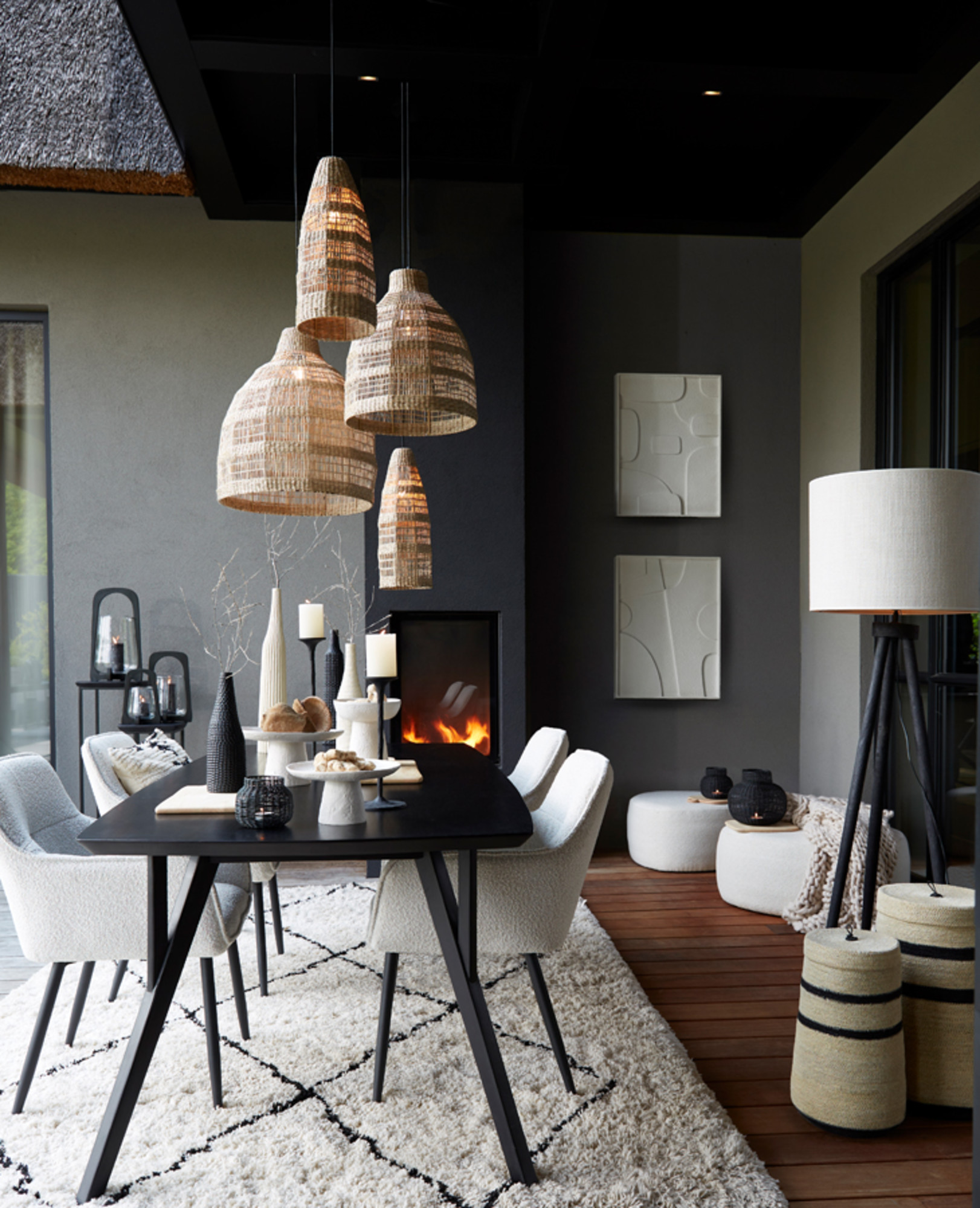 Piedestal de lampe trois pattes noir Light & Living Ilias – Image 4