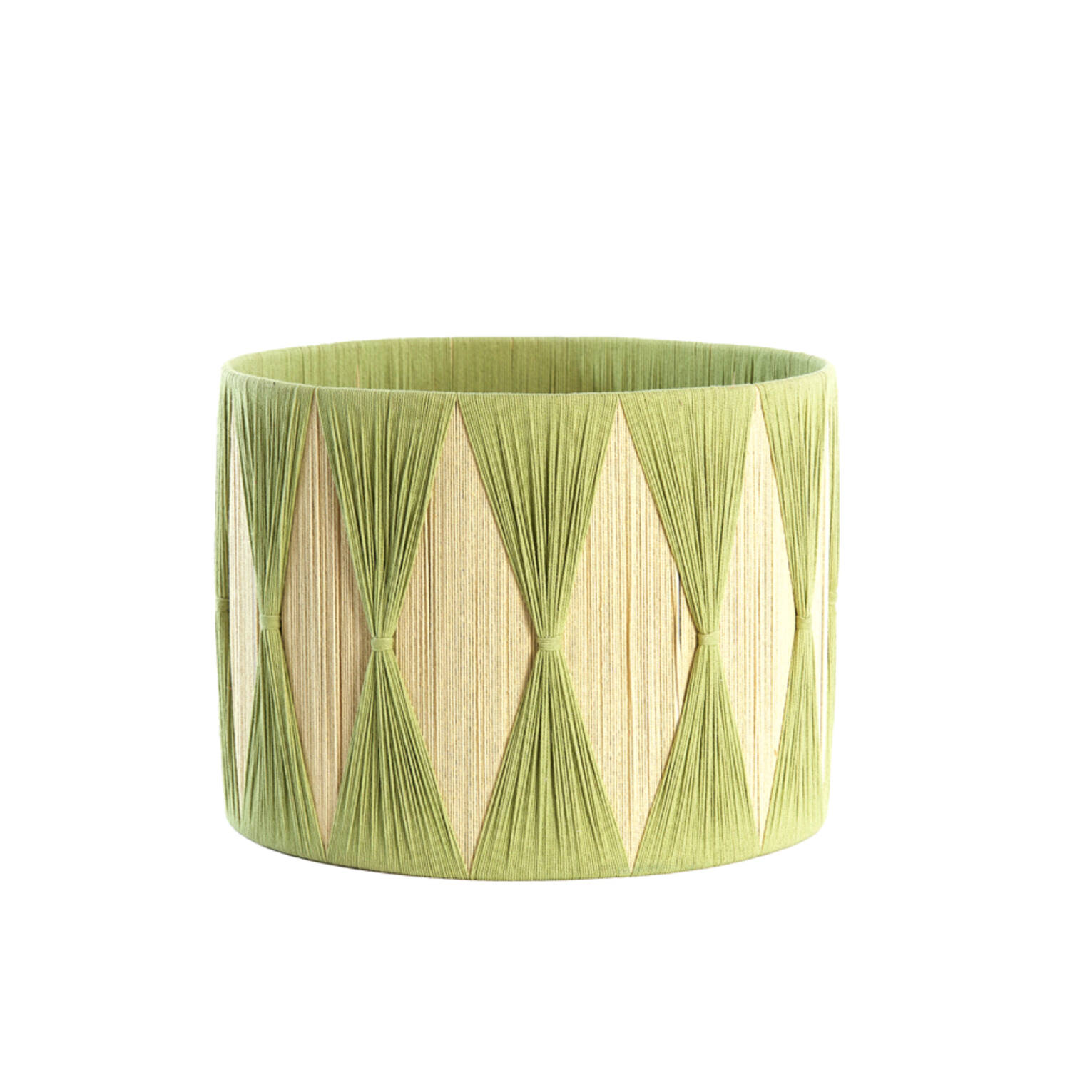 Abat-jour vert motif tressé Light & Living Hannah