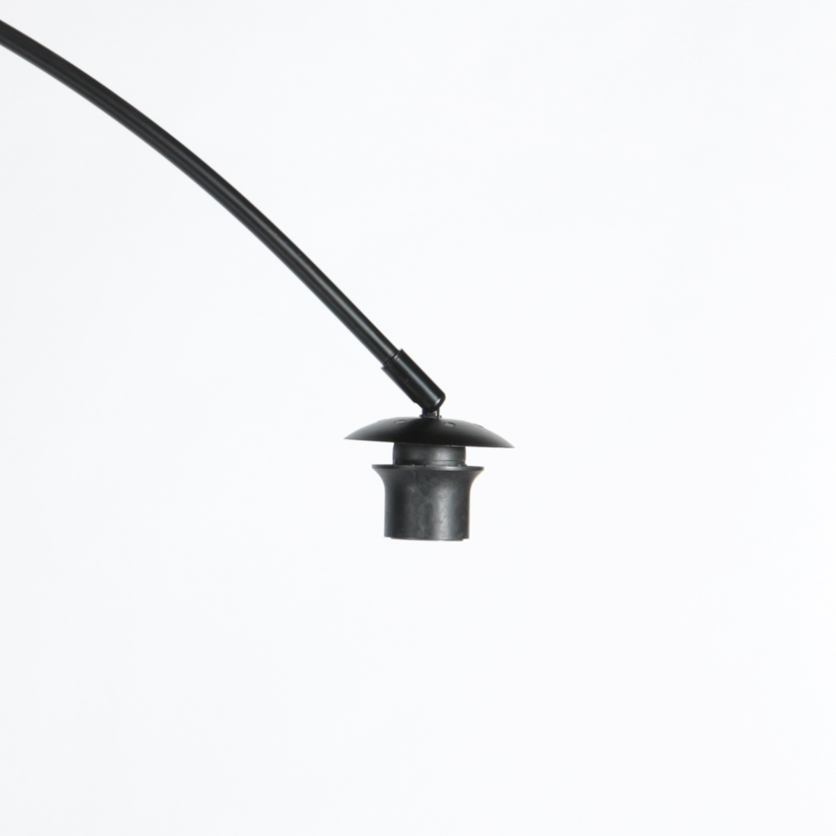 Lampadaire classique noir avec abat-jour blanc Anne Lighting Curve – Image 8