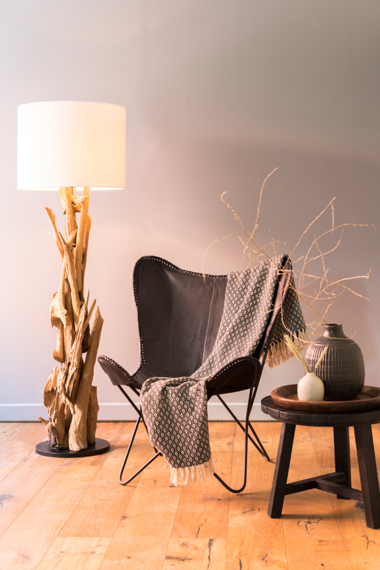 Base de lampe en bois rustique Light & Living Vidin – Image 4