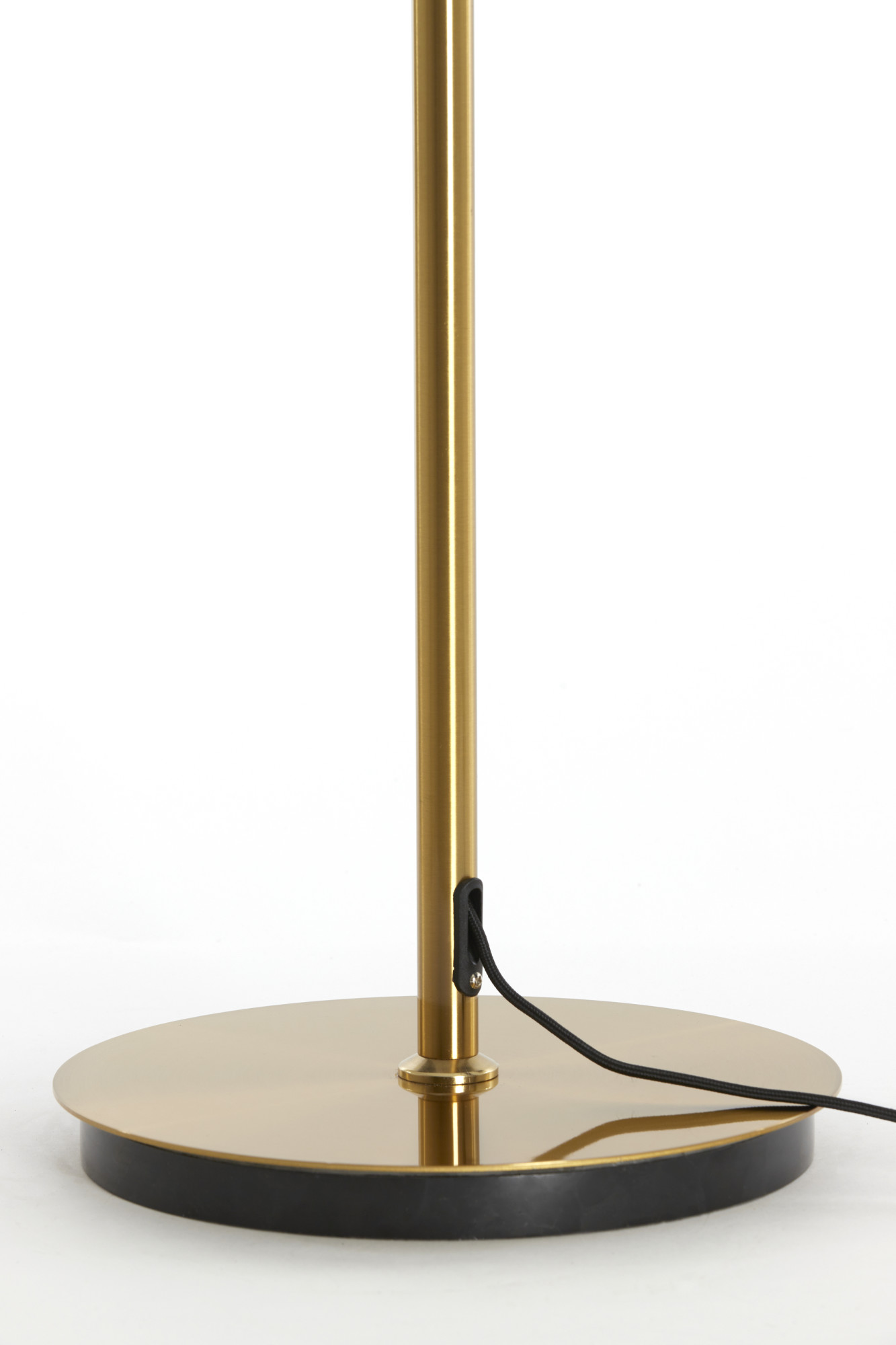 Lampadaire classique doré avec abat-jour parapluie en verre Light & Living Fungo – Image 5