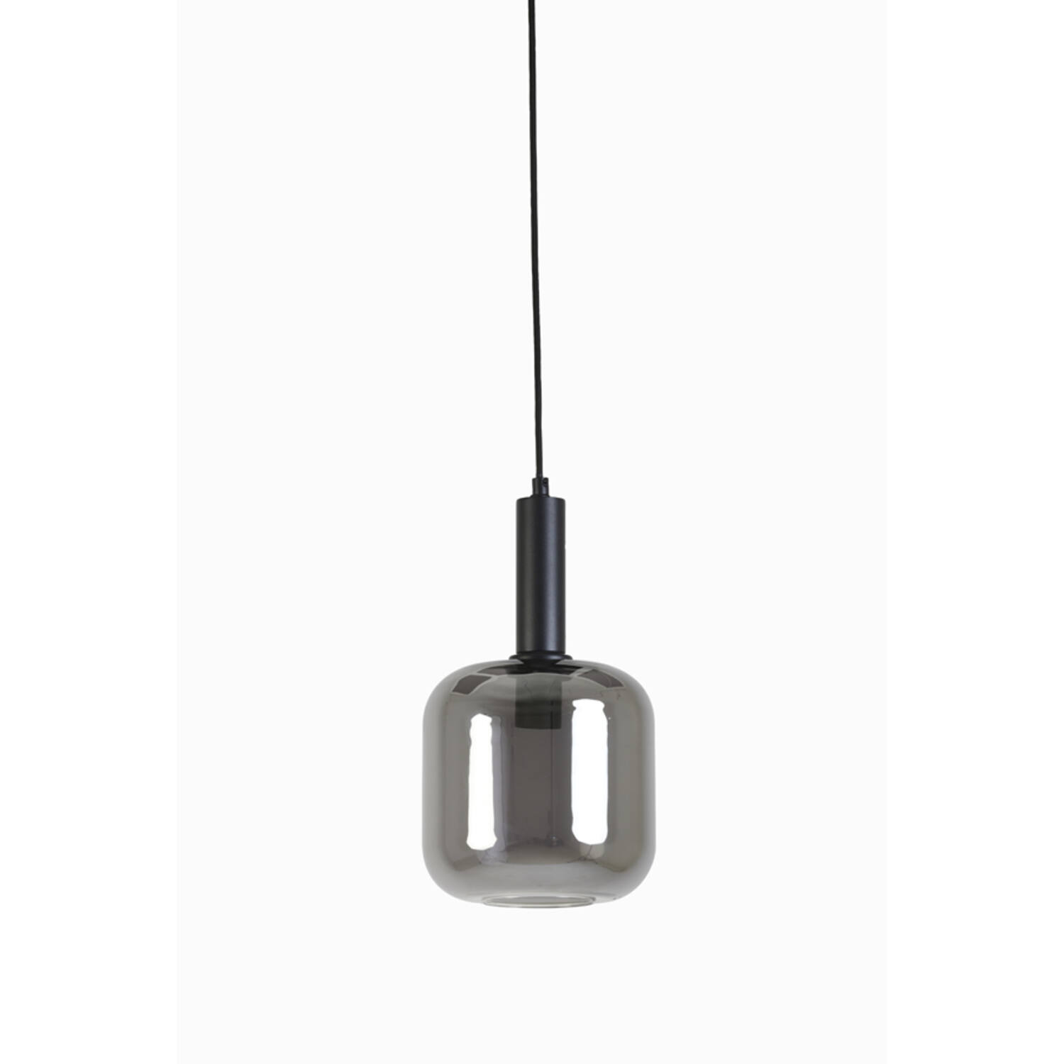 Suspension cylindrique en verre fumé Light & Living Lekar