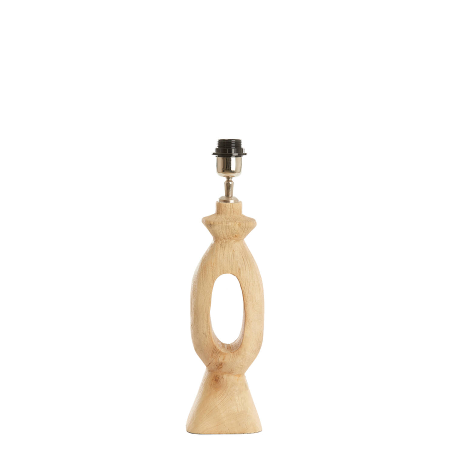 Sculpture de pied de lampe en bois Light & Living Django