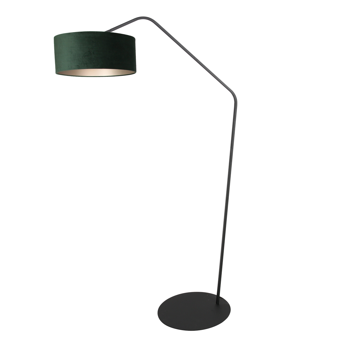 Lampadaire noir avec abat-jour velours vert Anne Lighting ZigZag – Image 2