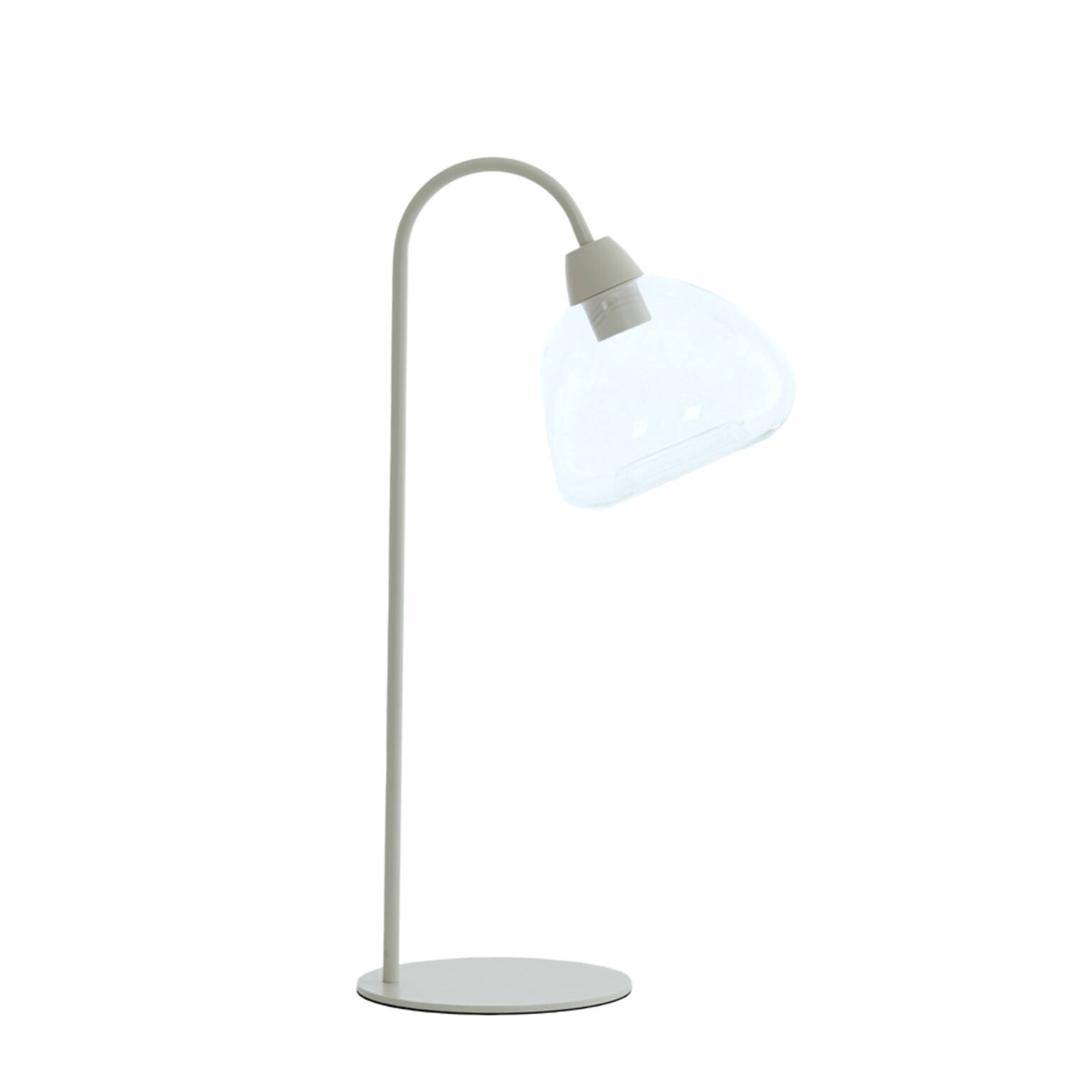 Lampe de table en verre avec pied en métal Light & Living Bisho
